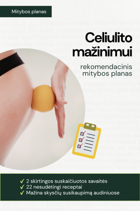 Celiulito mažinimui rekomendacinis mitybos planas - Svorio metimo maratonas