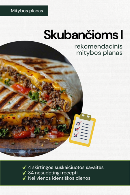 Skubančioms I rekomendacinis mitybos planas - Svorio metimo maratonas